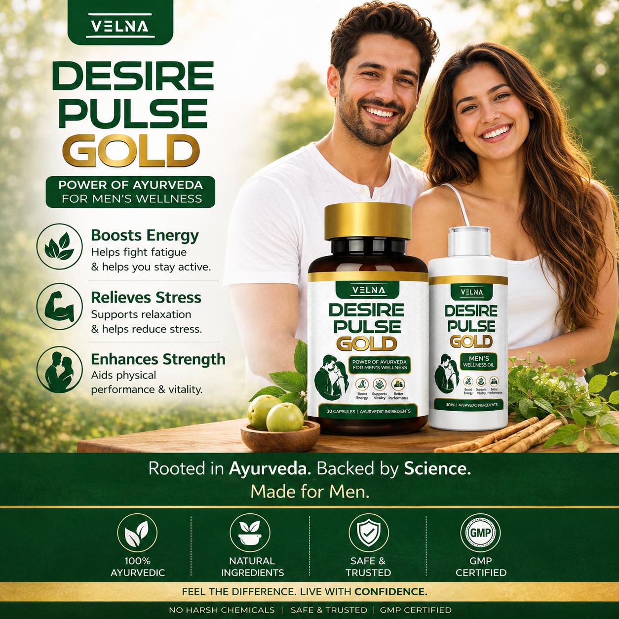 Velna Desire Gold benefits and quality certifications