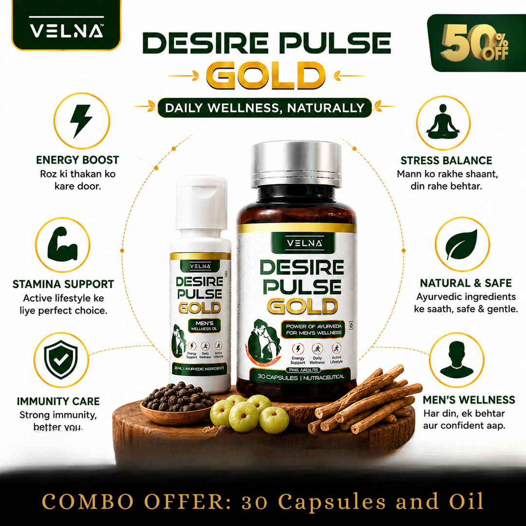 Velna Desire Pulse Gold wellness combo pack